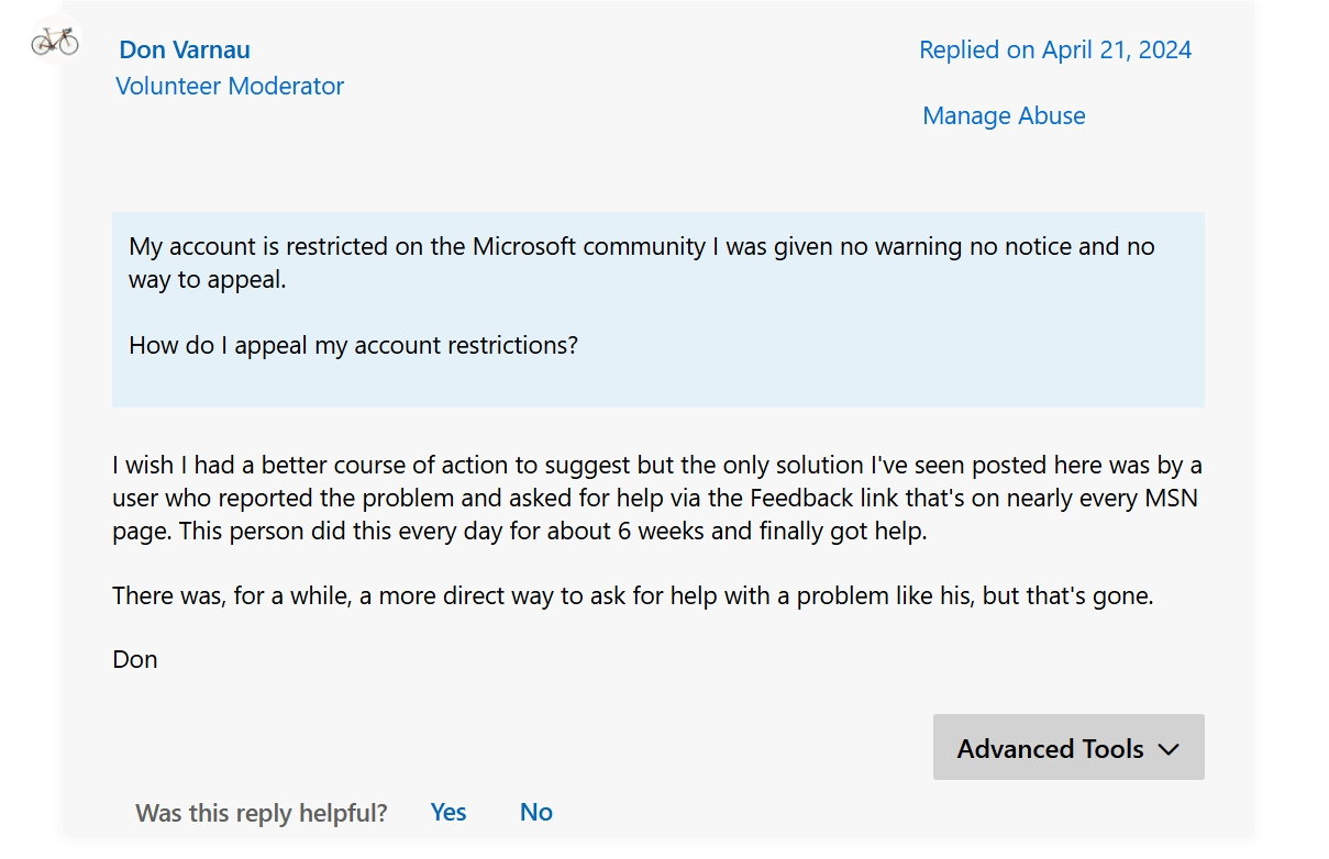 My MSN account has been restricted and the time line was 72 hours, its ...