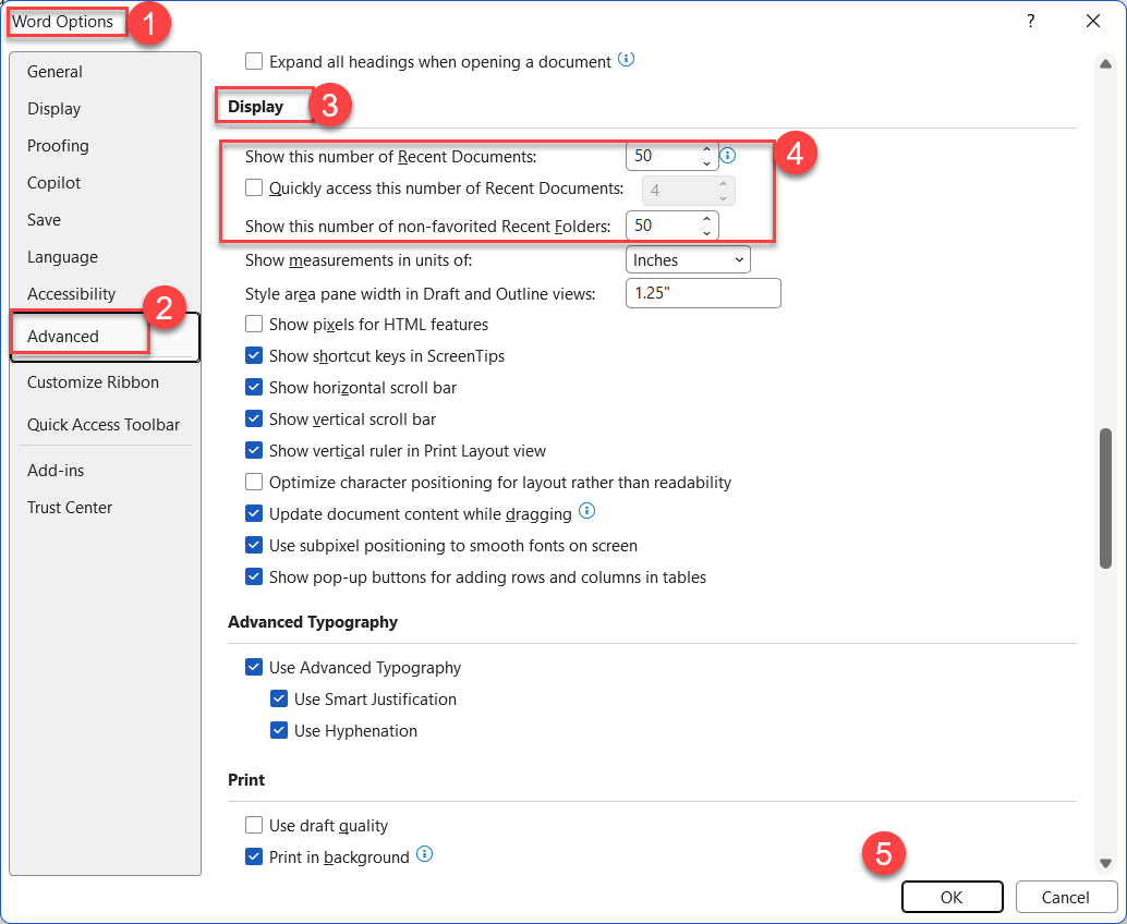 "Recent" tab under "My Documents" not saving in Word - Microsoft Q&A