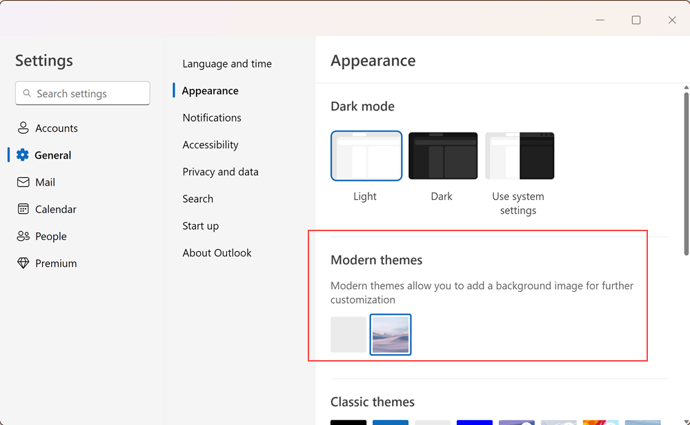 Modern themes missing - Microsoft Q&A