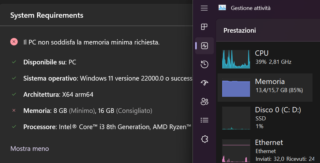 Microsoft store thinks i have less ram than reality - Microsoft Q&A