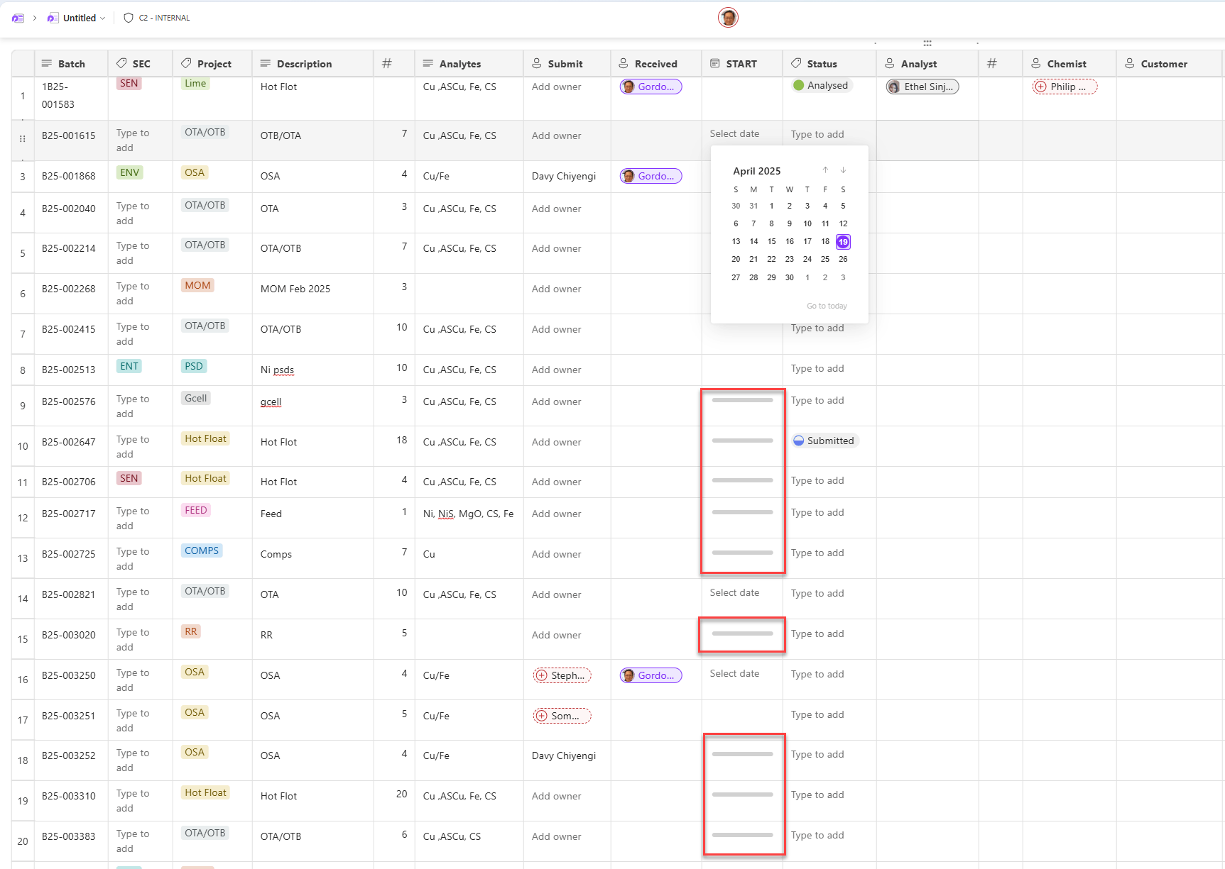 MS LOOP calendar picker works only for first 10 or so rows in table ...