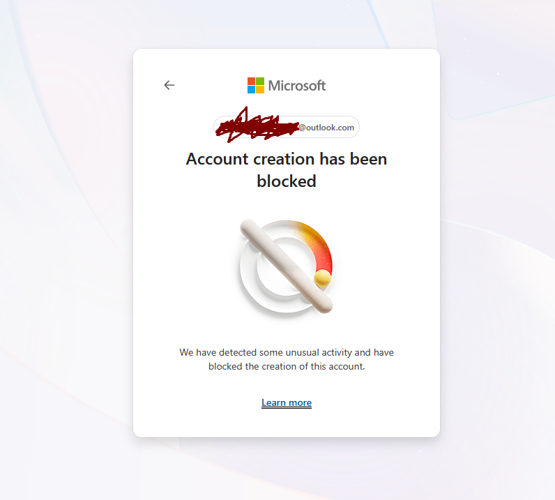 Account creation has been blocked every time I try to create new ...