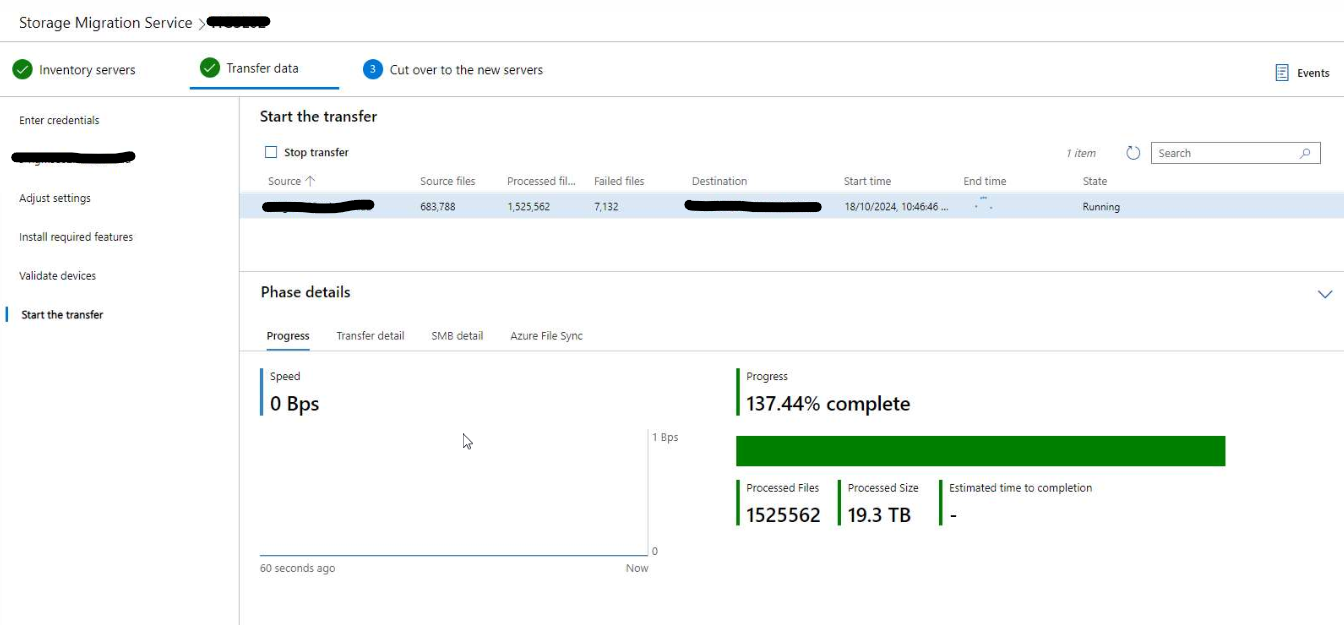 Windows Admin Center Storage Migration Service Filled Disk - Microsoft Q&A