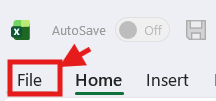 x AutoSave Off File Home Insert