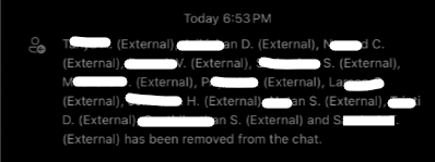 External Users were removed from MS Teams Group Chat - Microsoft Q&A