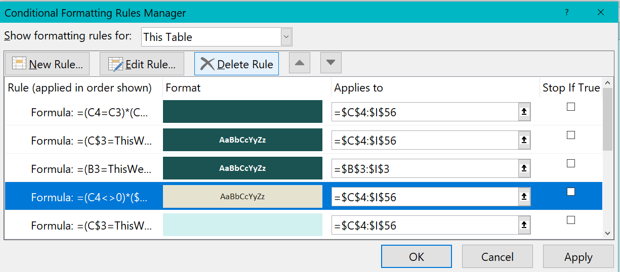 Color changes Excel Student Schedule Template - Microsoft Q&A