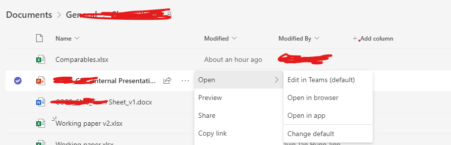 in Teams, I can't edit documents in the desktop app mode (Word, PPT ...