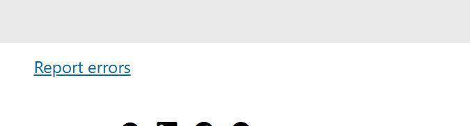 Report errors
