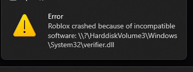 Roblox crashed due to incompatible software - Microsoft Q&A