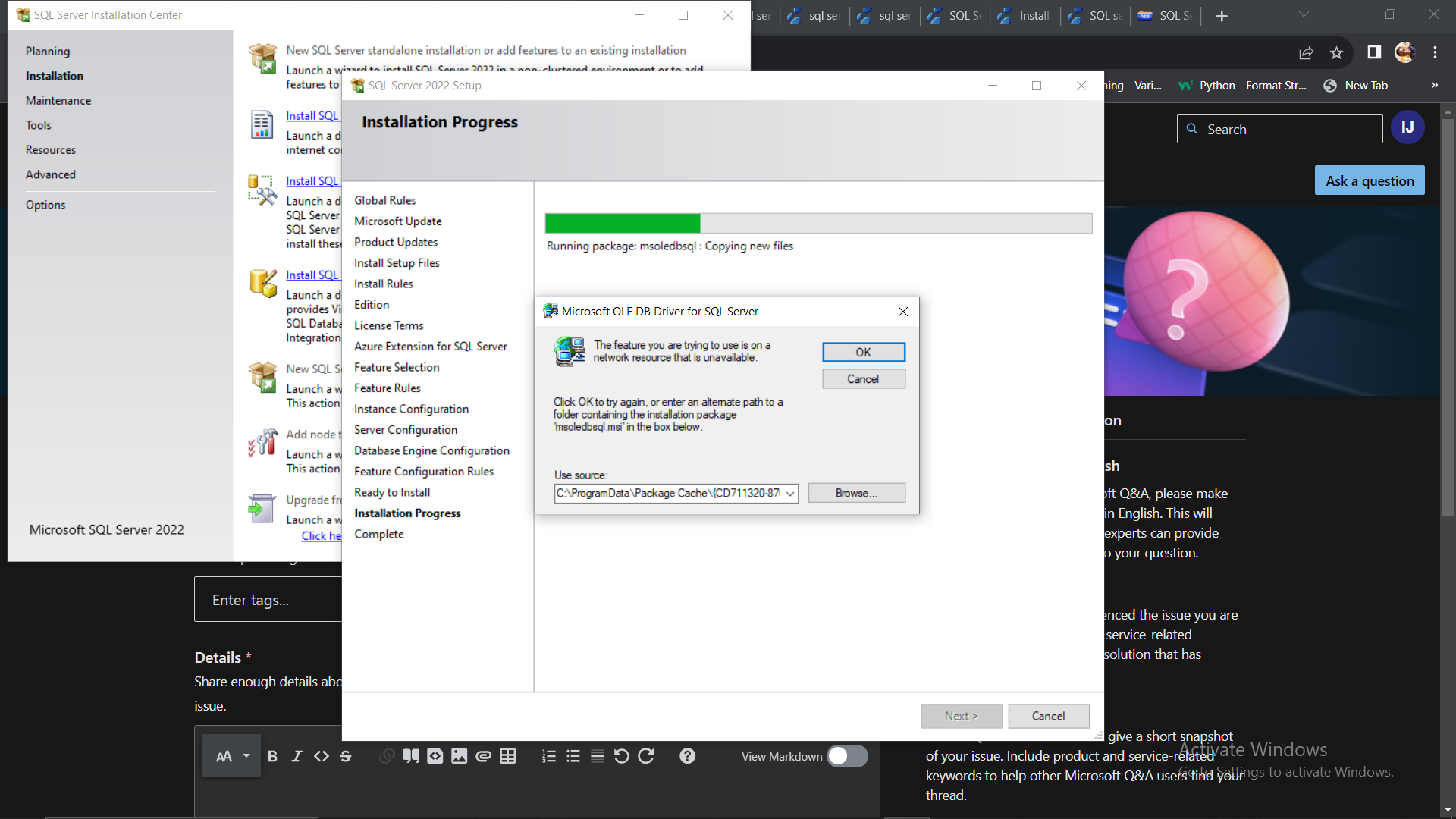 How to fix SQL Server 2022 installation error - Microsoft Q&A