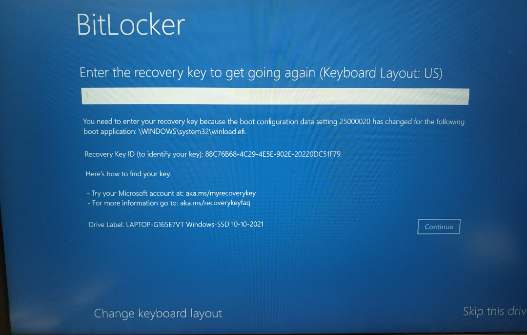 On the laptop &ldquo;Lenovo IdeaPad 3&rdquo; a bios update was executed before 