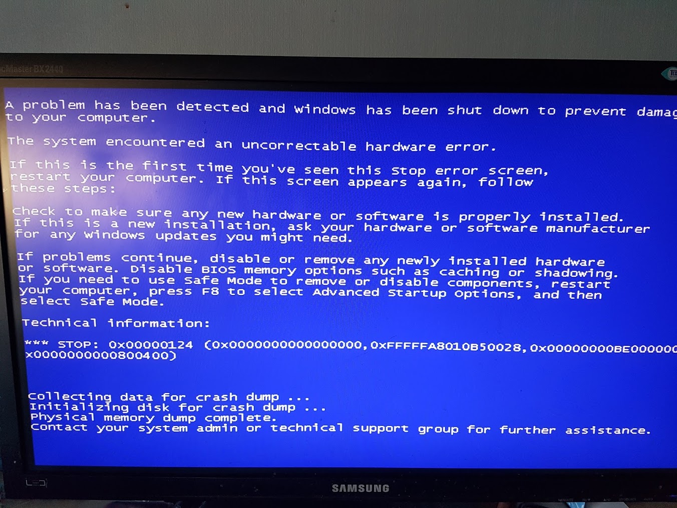 BSOD (Blue screen of death problem) - Microsoft Q&A