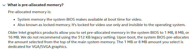 VRAM changed in BIOS but not in windows 10 - Microsoft Q&A