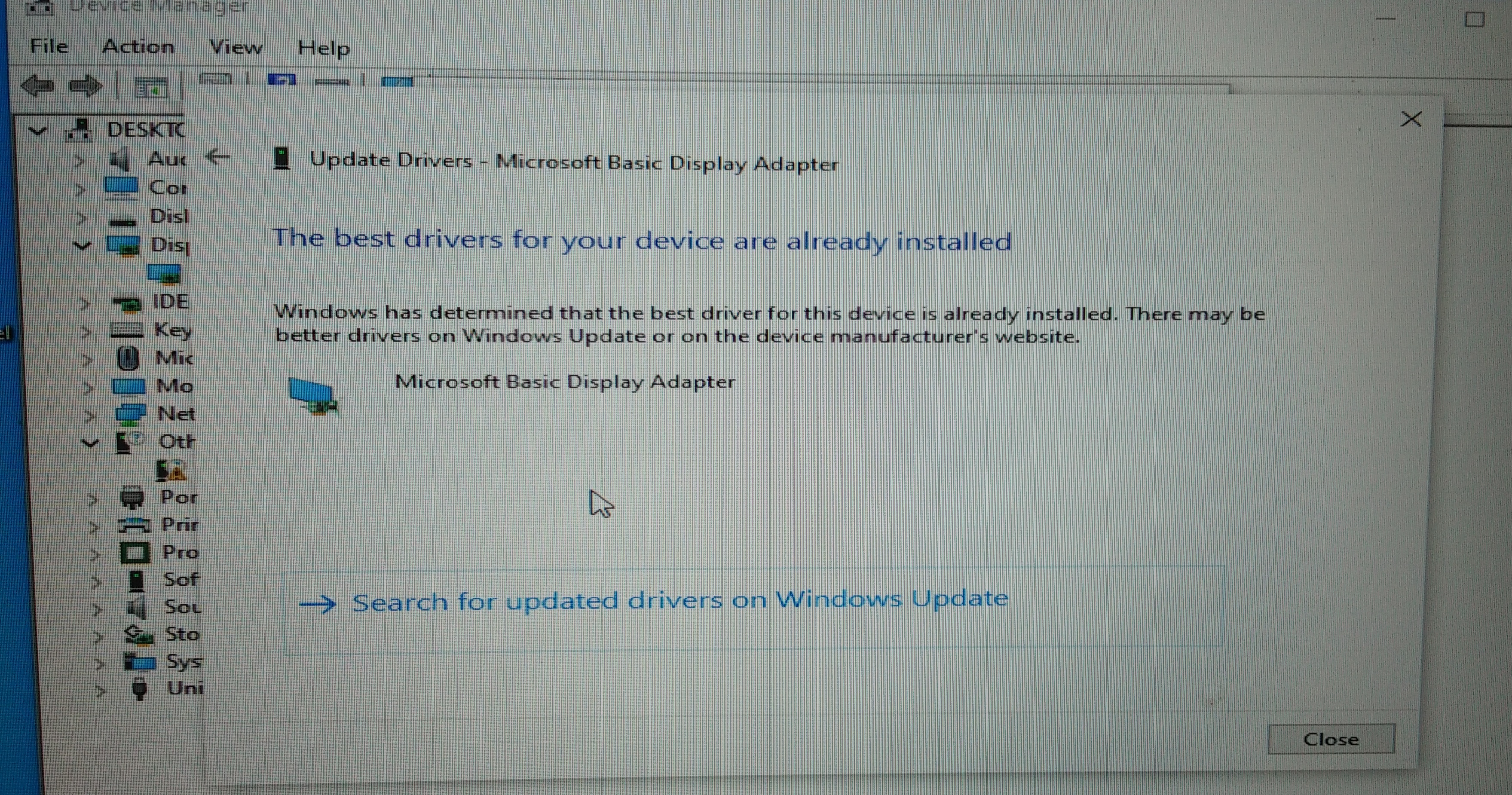 Windows basic display driver is keeps installing...... - Microsoft Q&A