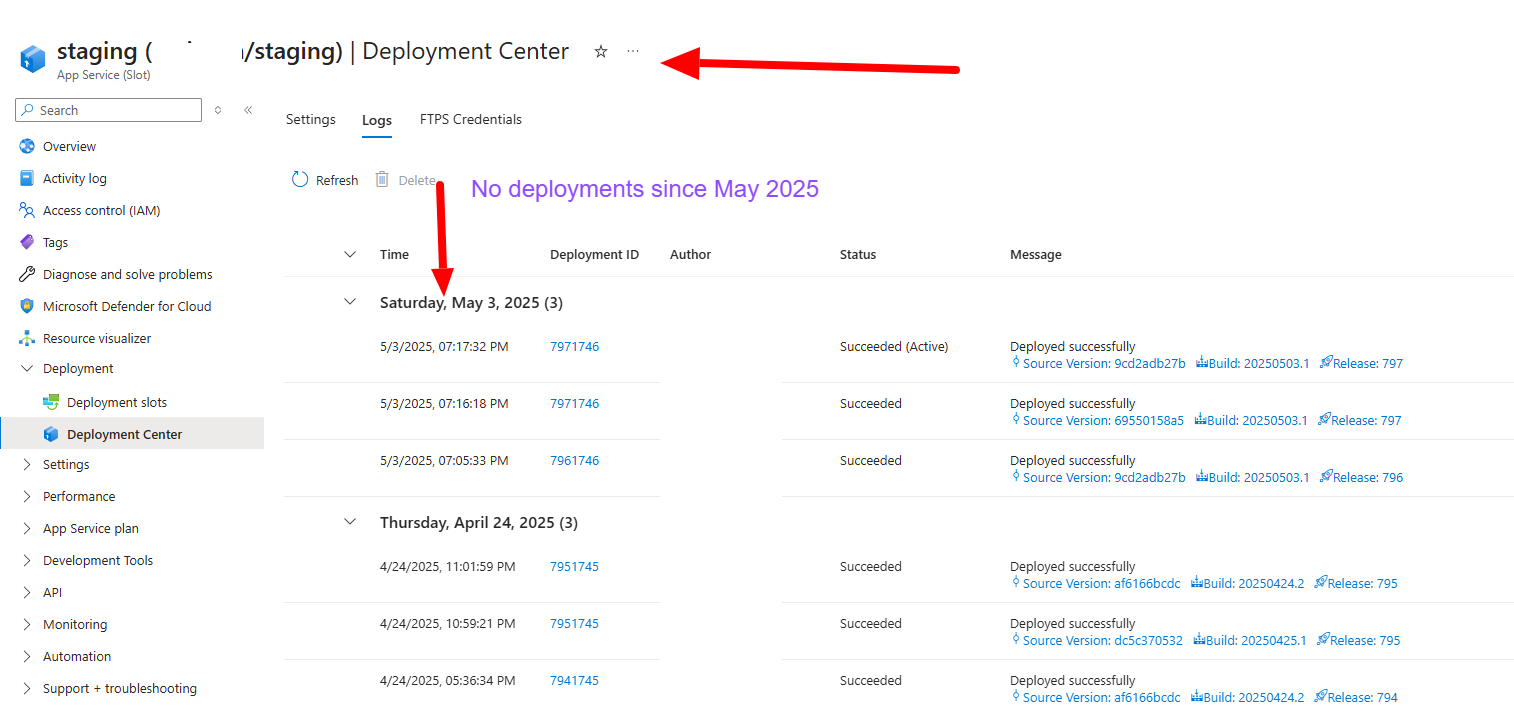 staging-curiscrm-staging-Microsoft-Azure-deployments-center