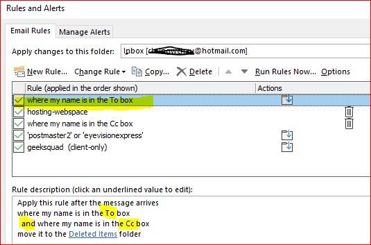 Outlook Email Rule not working - Microsoft Q&A