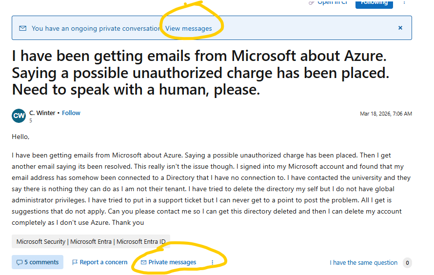 I have been getting emails from Microsoft about Azure. Saying a ...