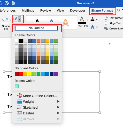 Remove borders from a text box - Microsoft Q&A