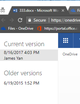 Onedrive previous versions not accessible - Microsoft Q&A
