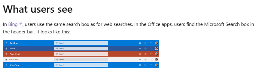 Is Microsoft Search meant to still be available in Office apps ...