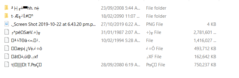 Unknown Files with Strange Characters - Microsoft Q&A