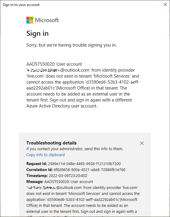 Can't install Office with 365 Family subscription - Microsoft Q&A