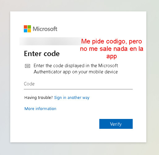 Problema con app Microsoft Authenticator - Microsoft Q&A