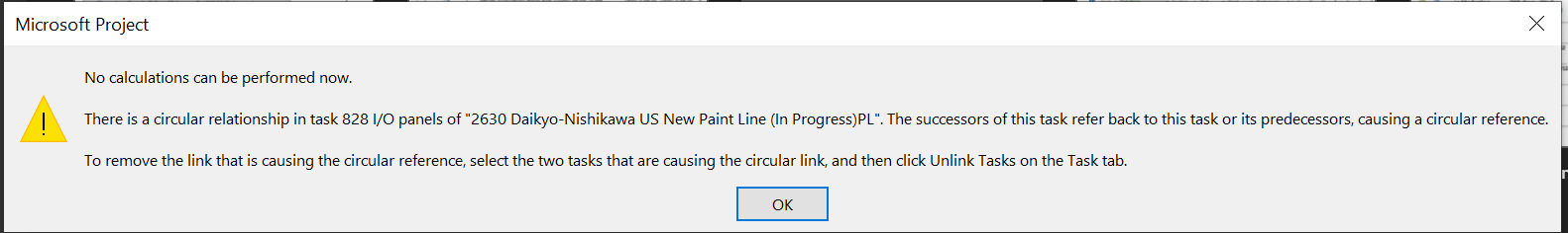 MS Project will not delete task - Microsoft Q&A