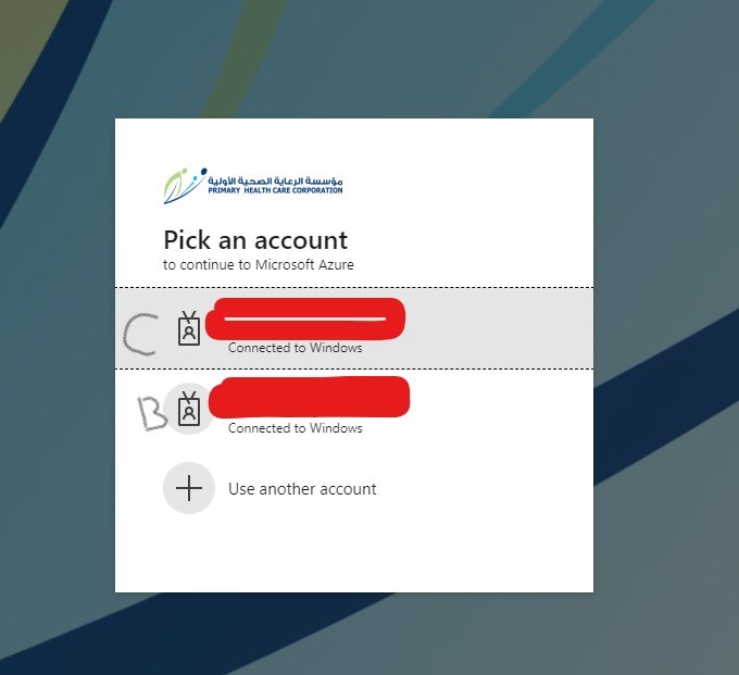 Whenever i open a browser for accessing Azure portal, i have to choose ...
