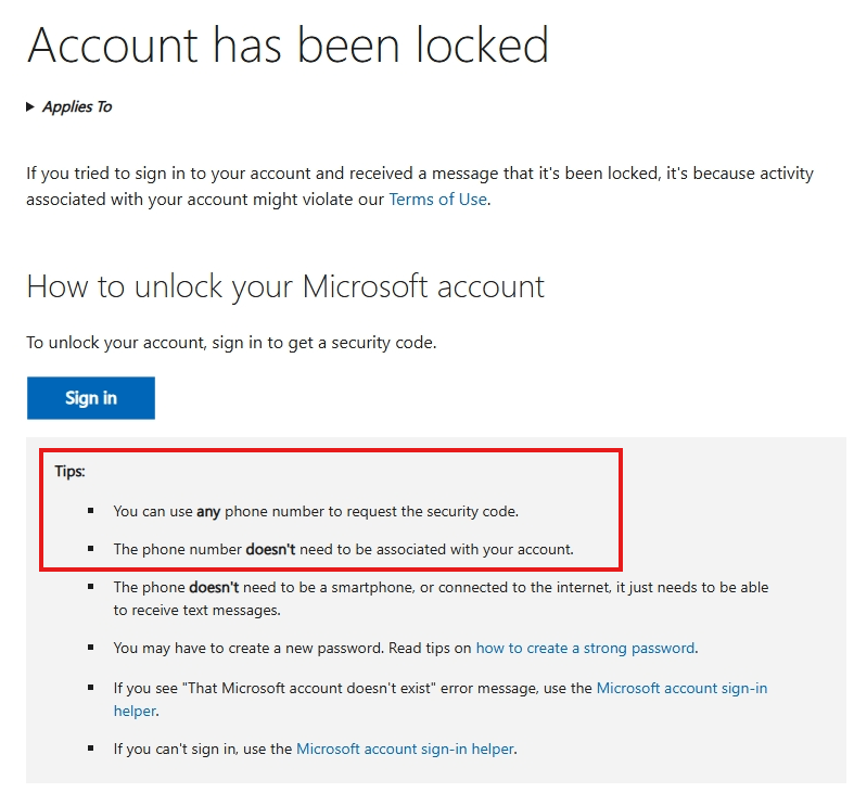 My account is locked and it is not letting me unlock it. - Microsoft Q&A