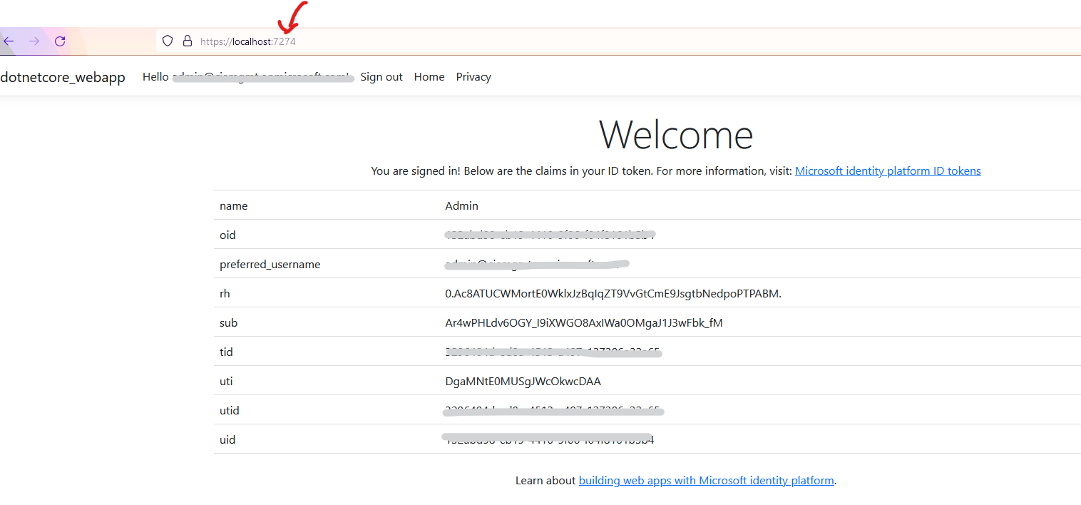 Can not sign into external tenant. Get error "IDX20804 Unable to