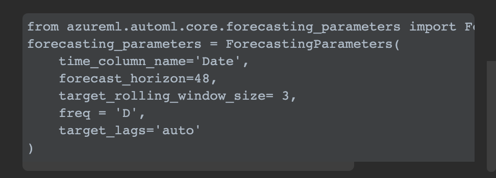 Forecasting and AutoMLConfig do not propagate to UI - Microsoft Q&A