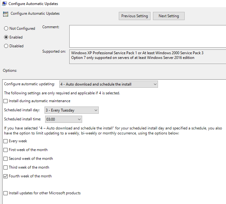 Create a gpo to autodown, install and autorestart - Microsoft Q&A