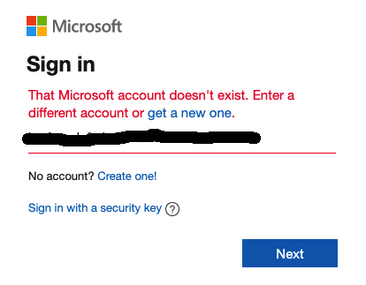 Microsoft does not recognise your account - Microsoft Q&A