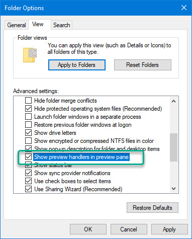 Windows 10 Preview Pane - Microsoft Q&A