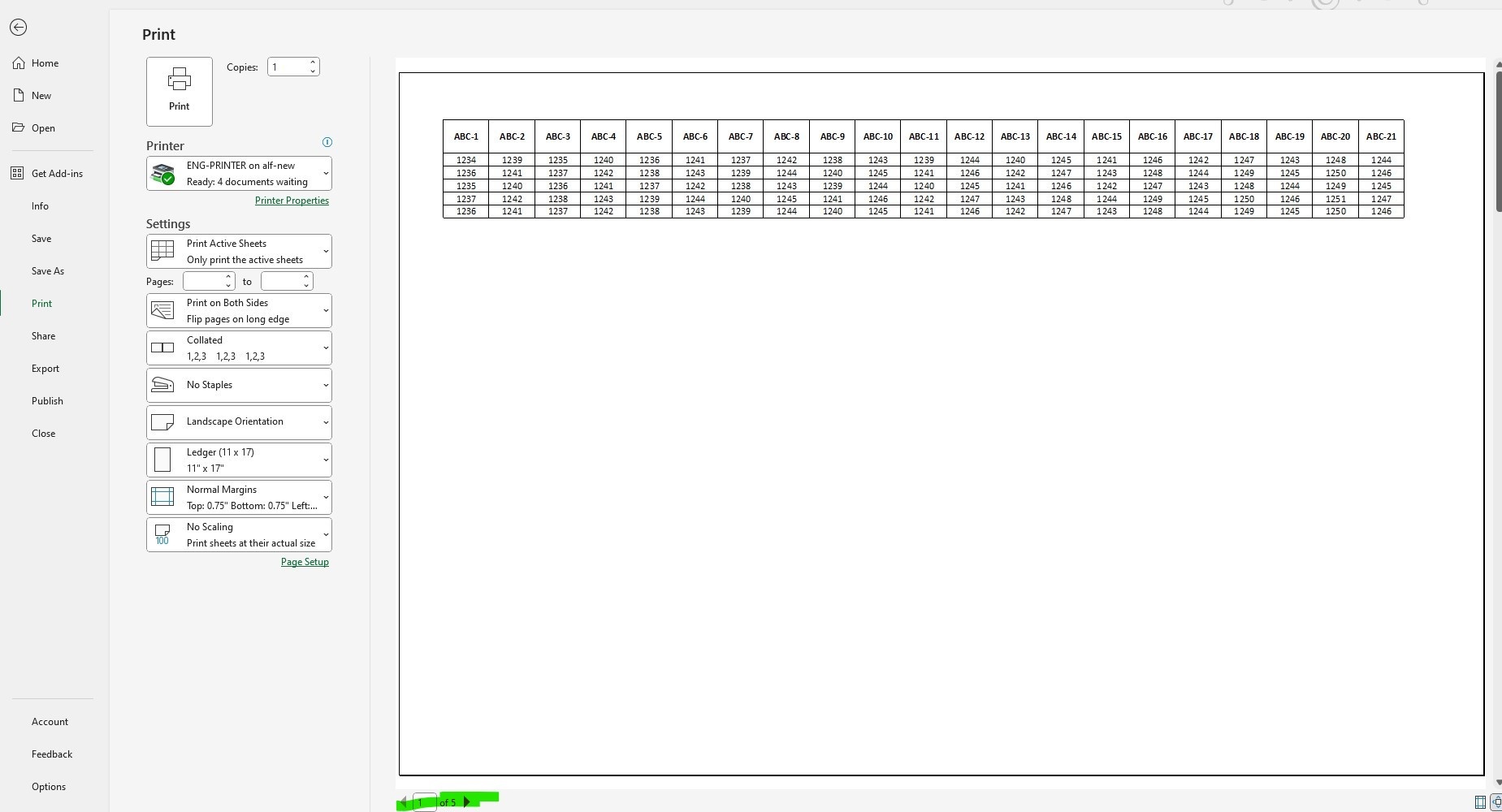 Printing lengthy row on one or more page instead on multiple page ...