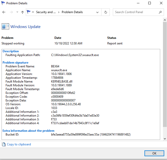 wuauclt.exe is the cause of random crashes? - Microsoft Q&A