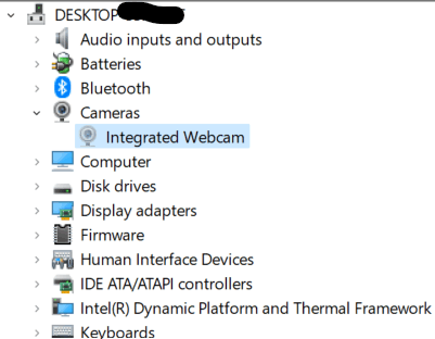 I couldn't see the Cameras option in device manager in windows11. I ...