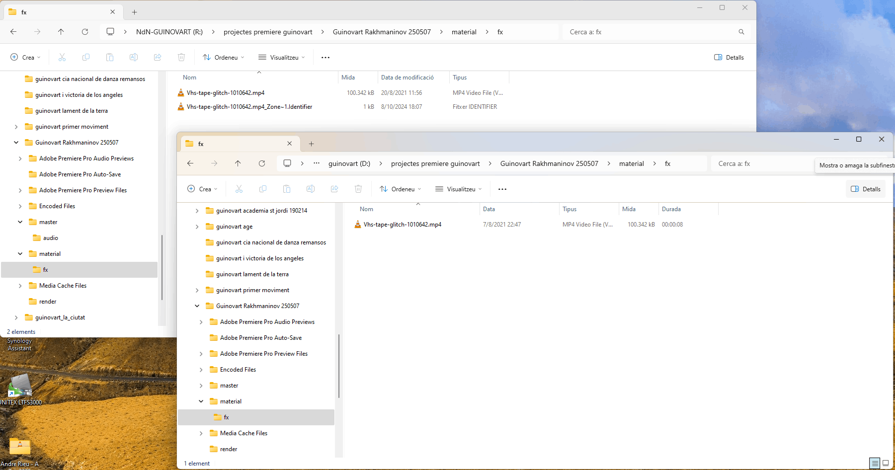 Windows genera archivos con extensiones 