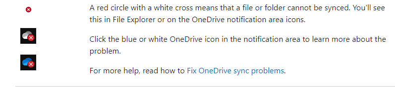 Outlook problem. Mt file are marked with red circle with a white x ...
