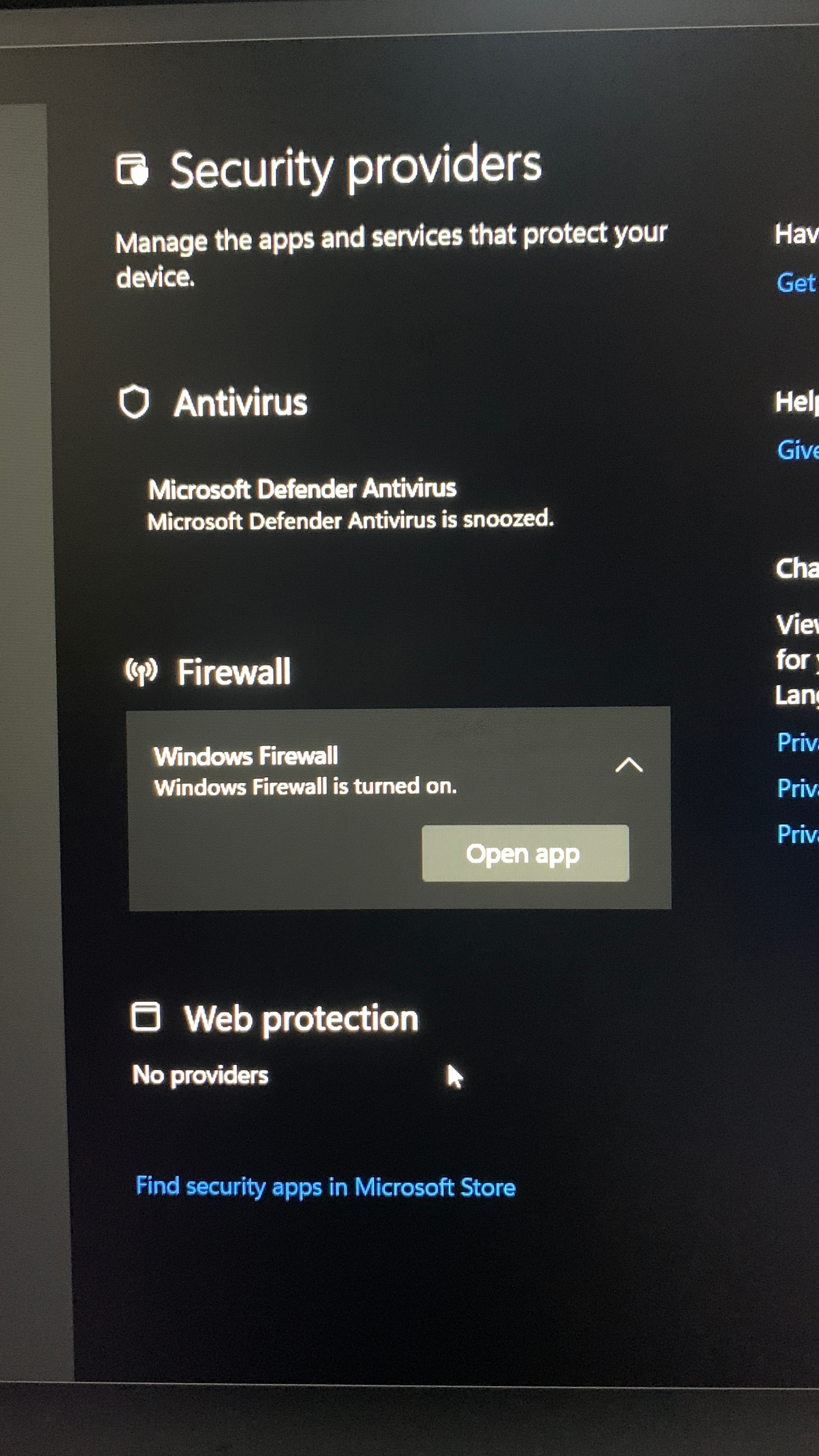 Can't turn on Real Time Protection. - Microsoft Q&A