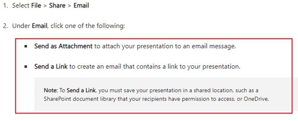 how to copy and paste slide into email body with links from Power point ...