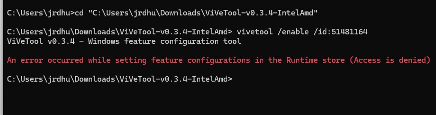 Command prompt error