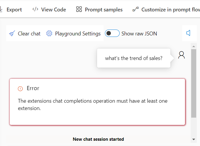 azure ai studio - playground - error when I add my data - Microsoft Q&A