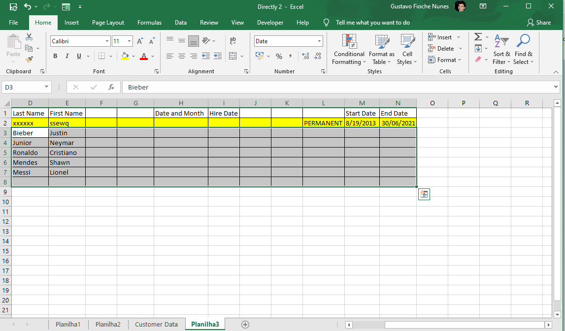 Conditional Formatting of a row based on today's date in one of the ...