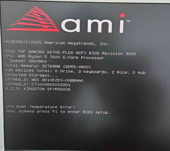 overheating on boot error