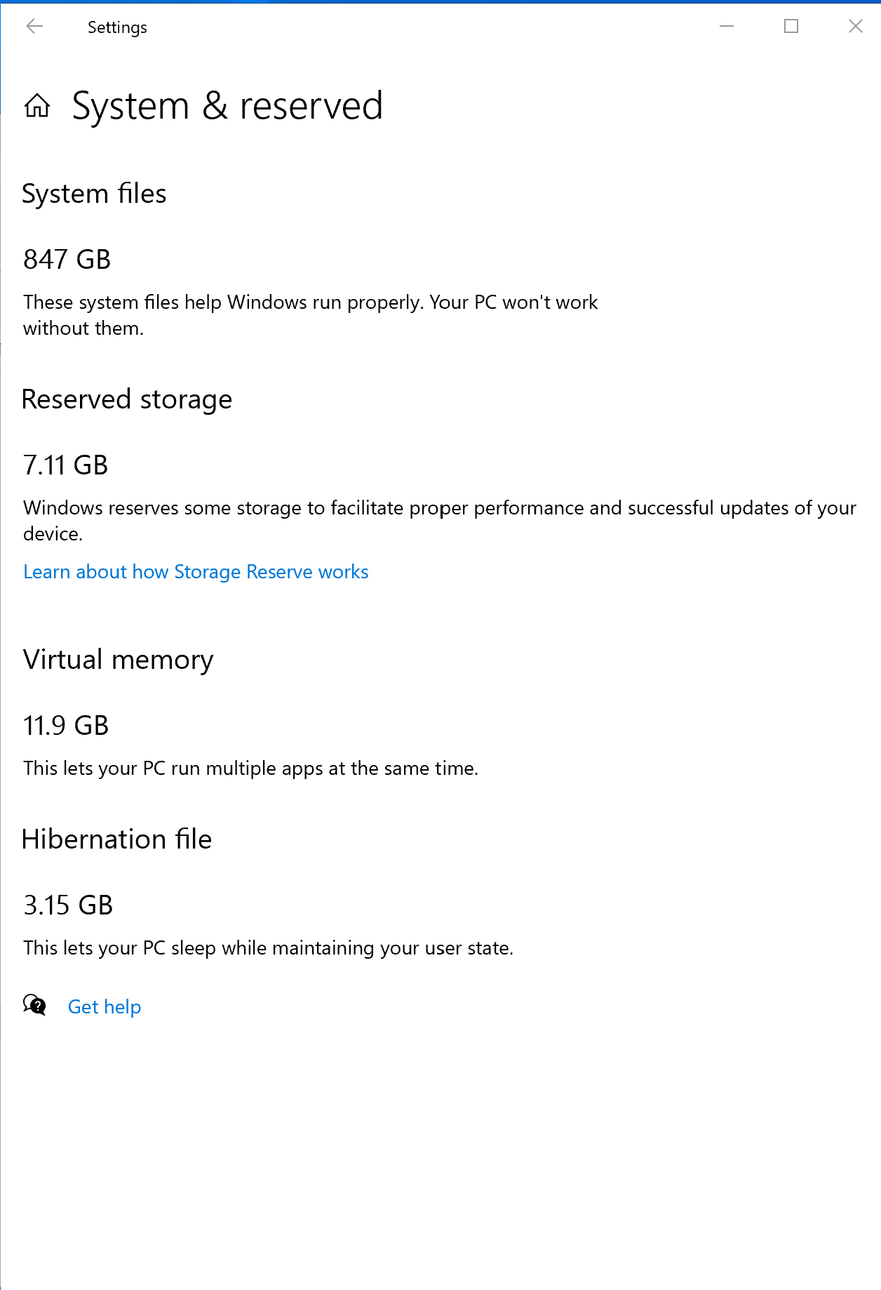 System files too big - Microsoft Q&A