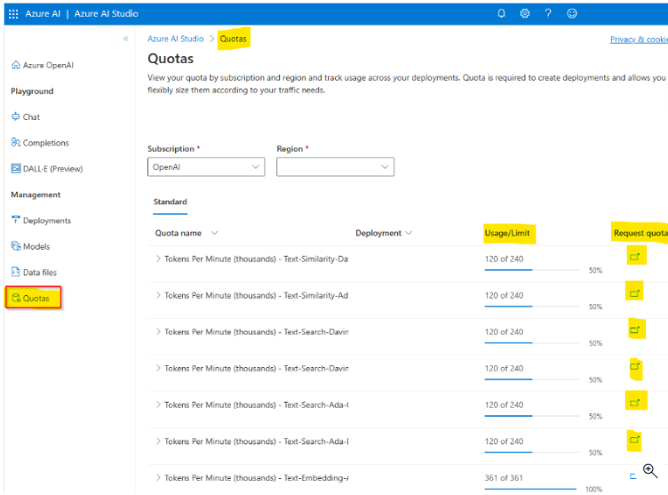 Unable to Increase Quota due to Region issues - Microsoft Q&A