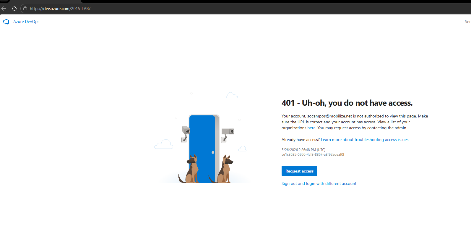 Unable to access Azure DevOps Organization as owner was deleted ...