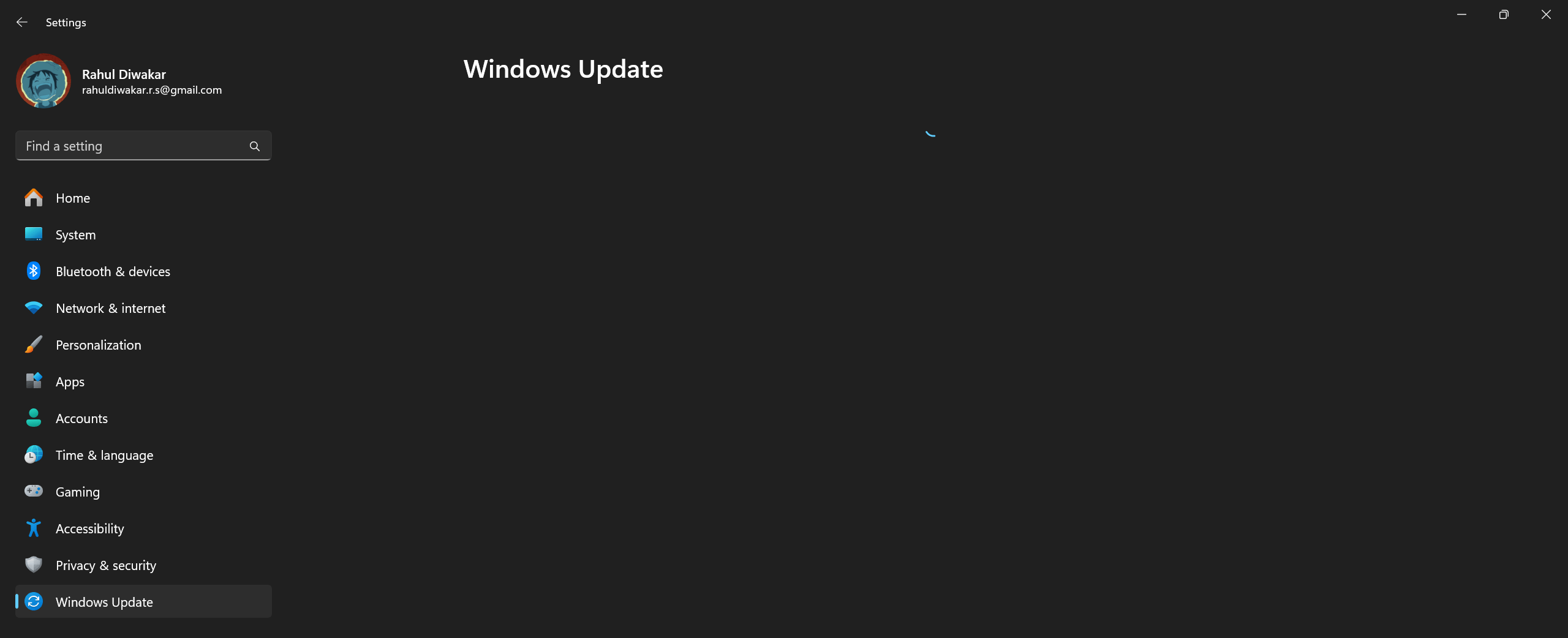 Windows won't update and most of the settings menu is bugged out ...